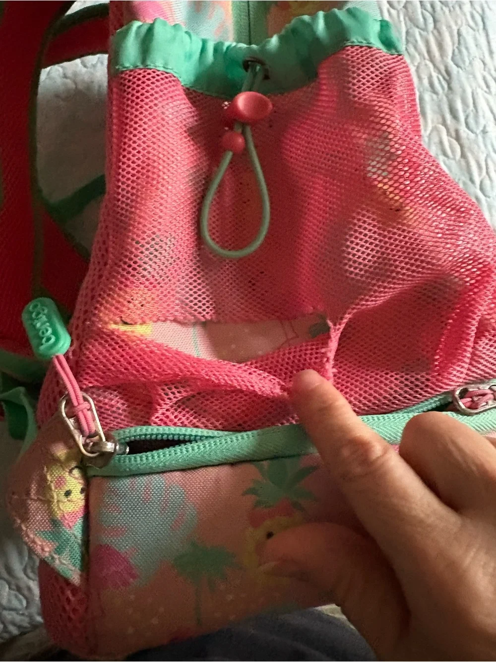 Bentgo Pink Pineapple & Flamingo Kids Backpack with Mint Trim